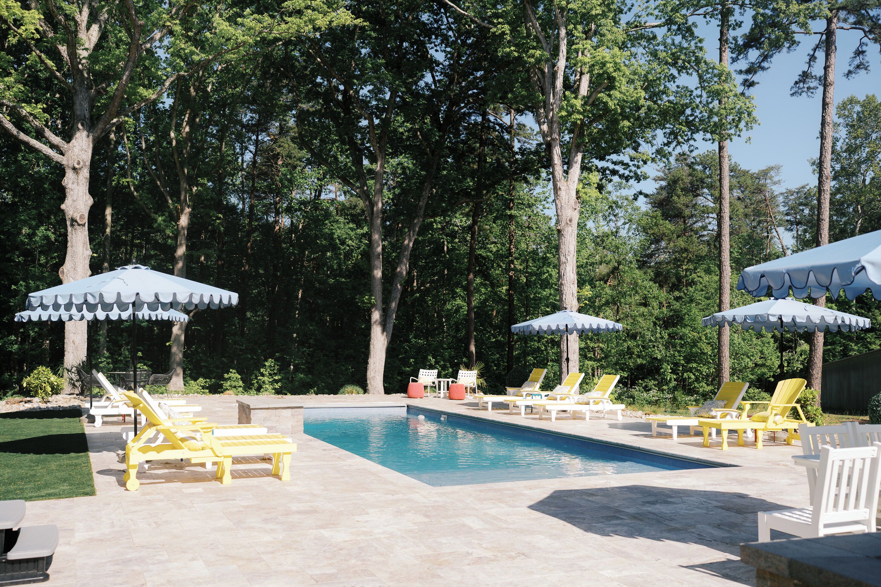 Piscine extérieure, piscine chauffée