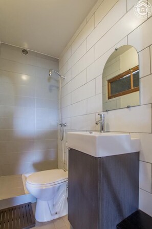 Shower, hair dryer