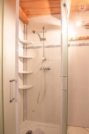 Shower, hair dryer