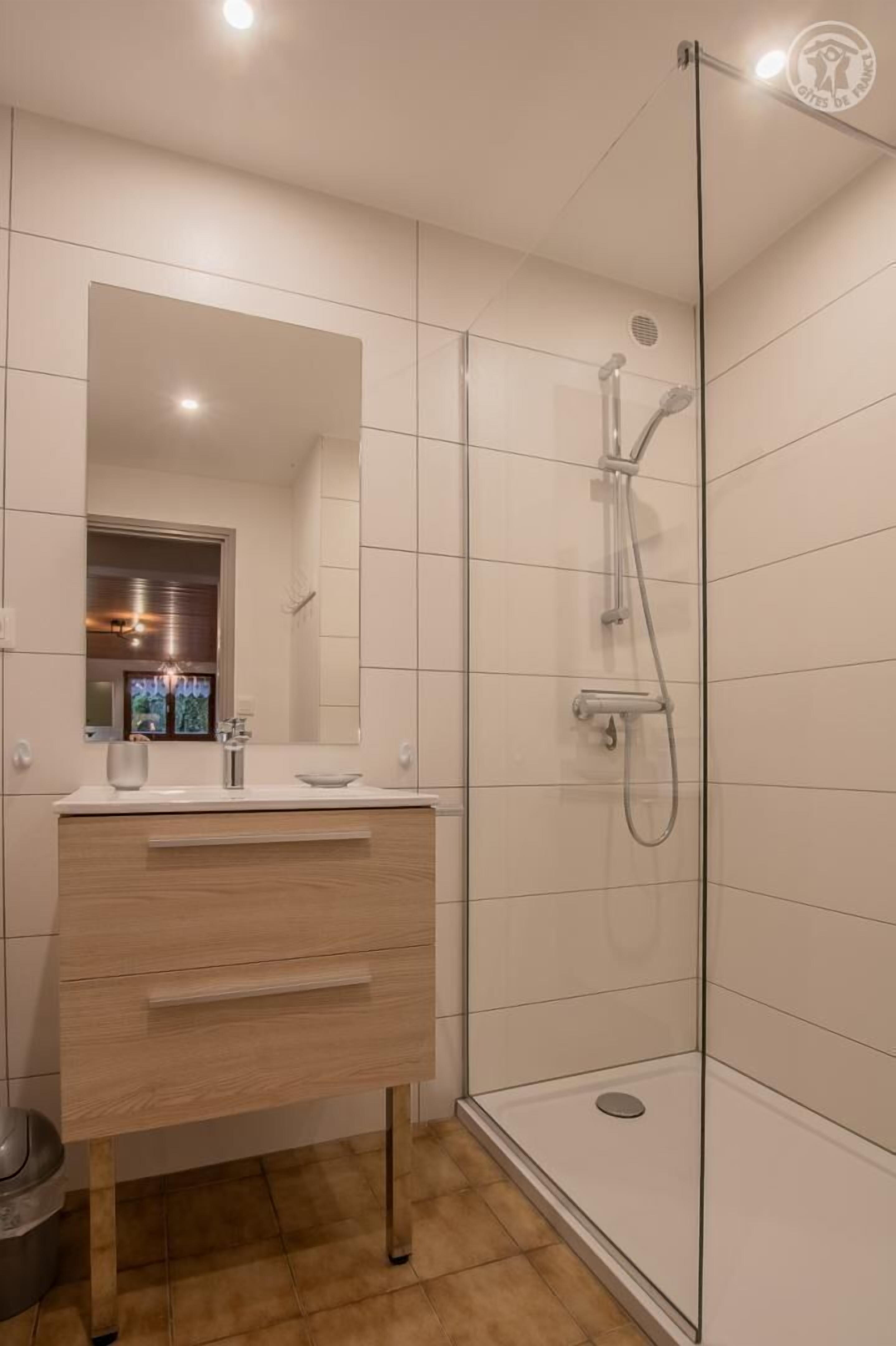 Shower, hair dryer