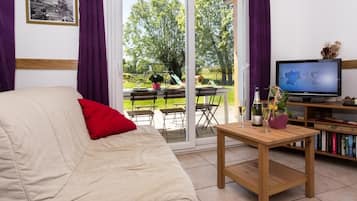 Een televisie en een dvd-speler