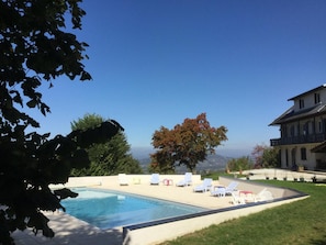 A heated pool