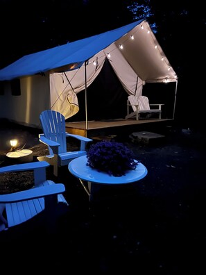 Terrace/patio - Your basecamp for lake days, trail miles, fires, and slow mornings. (Skowhegan)