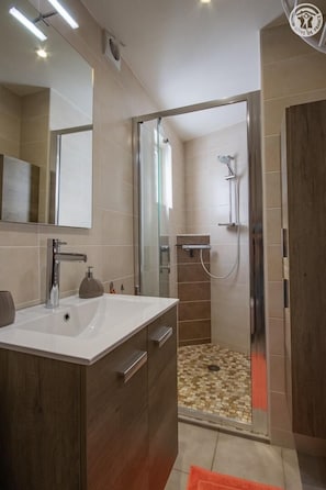 Shower, hair dryer