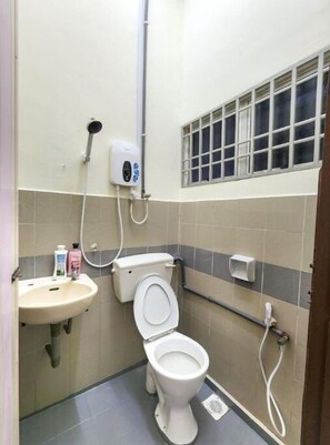 Shower, hair dryer