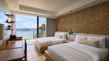 标准房, 2 张双人床, 无烟房, 湖景 (Balcony) | 1 多间卧室、埃及棉床单、高档床上用品、羽绒被