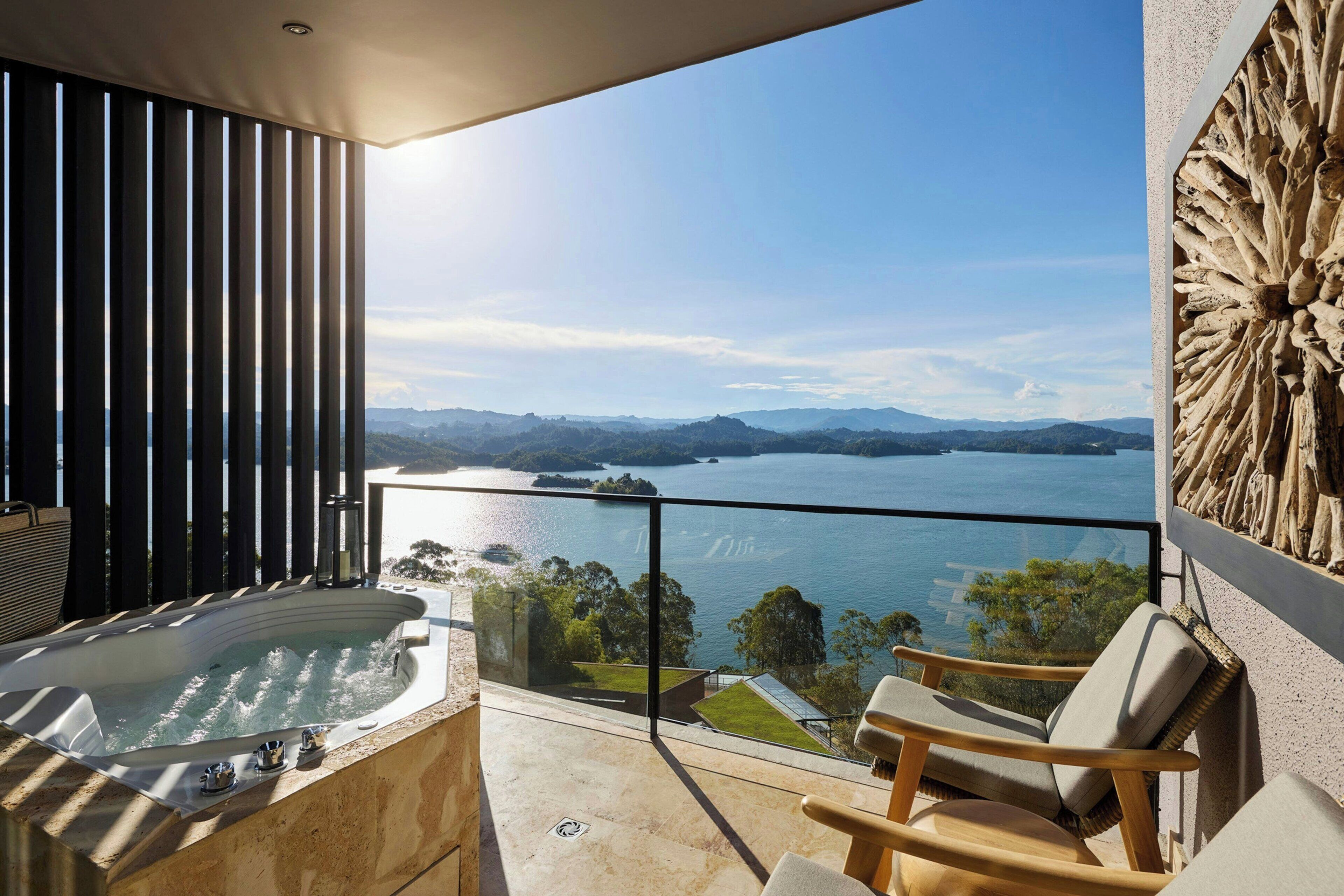 Quarto luxo, 1 cama King, vista para o lago (Balcony) | Roupas de cama de algodão egípcio, roupas de cama premium