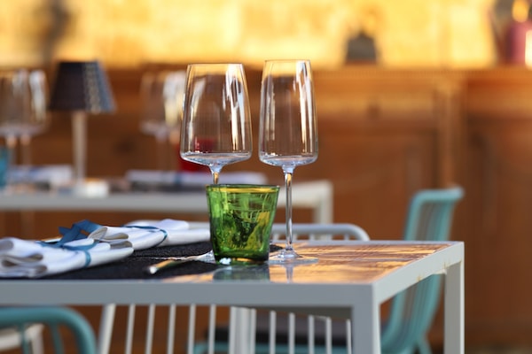 Dinner served, Italian cuisine, ocean views