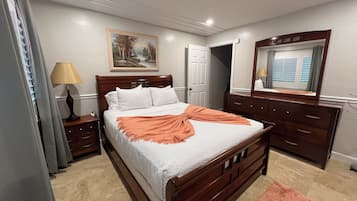 2 bedrooms, iron/ironing board, travel cot, WiFi