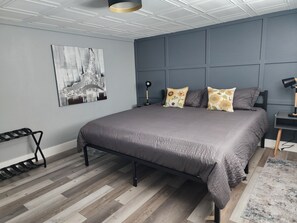 2 bedrooms, iron/ironing board, travel crib, WiFi