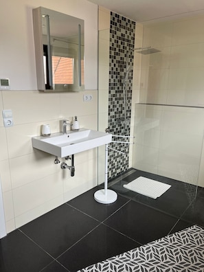 Hair dryer, towels, soap, toilet paper - FMA Holiday apartment Alfdorf (Alfdorf)