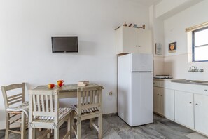 Fridge, stovetop, cookware/dishes/utensils