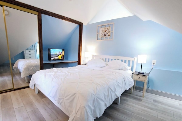 2 chambres, fer et planche Ă repasser, Wi-Fi, draps fournis