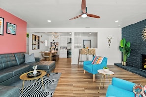 Smart TV, fireplace, video games, table tennis