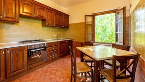 Coffee/tea maker, fridge, stovetop, electric kettle