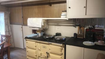 Fridge, microwave, oven, electric kettle