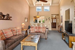 TV, fireplace, DVD player, offices
