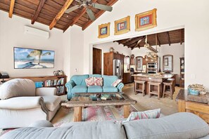 TV, offices - Private Colonial Villa | Plunge Pool & Trails (Playa Potrero)