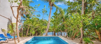 Bright and airy beachfront villa located in Soliman Bay with a New Pool