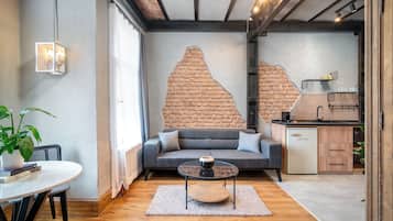 Apartament de disseny | Sala d'estar | Televisor intel·ligent de 40 polzades amb canals digitals
