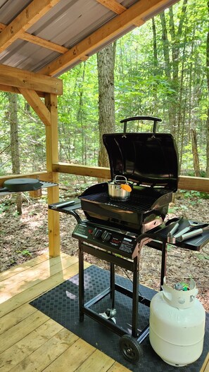 Property grounds - Secluded Muskoka Glamping Cabin with Private Lake & Trails (Emsdale)