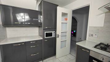 Fridge, microwave, toaster