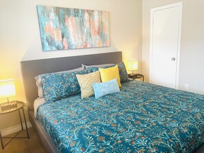 4 bedrooms, iron/ironing board, travel cot, WiFi