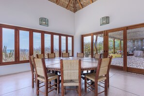 Dining - Beachfront home with private pool and pickleball court (El Cardonal)