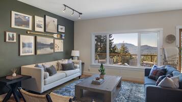 Smart TV, fireplace, video games, foosball