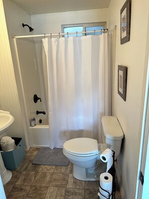 Towels, soap, shampoo