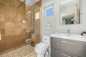 Shower, hair dryer