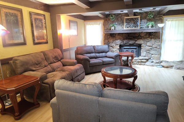 Televisor intel·ligent, llar de foc i llibres