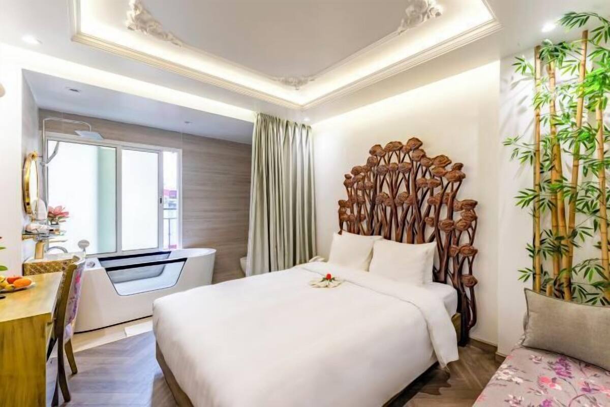 Premium bedding, memory-foam beds, individually decorated, desk