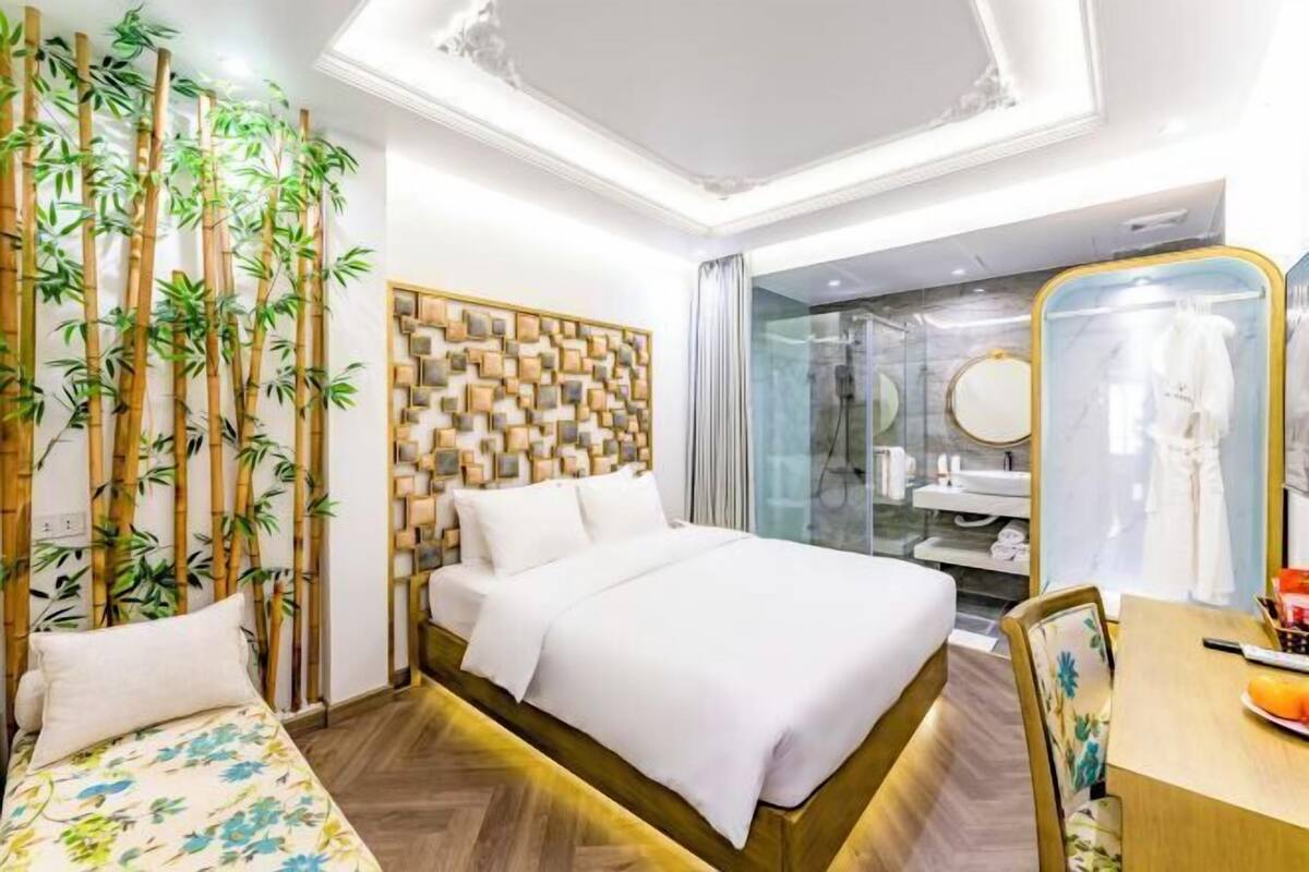 Premium bedding, memory-foam beds, individually decorated, desk