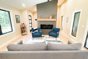 Interior - Porcupine Bluff | Modern Home, Lake Views (Herbster)