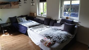 2 bedrooms, iron/ironing board, travel crib, free WiFi