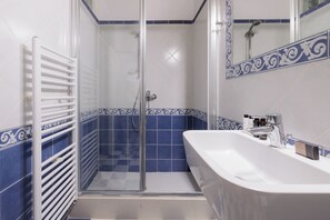 Apartment | Bathroom | Hair dryer, towels, toilet paper - Country Attic (Corfu)