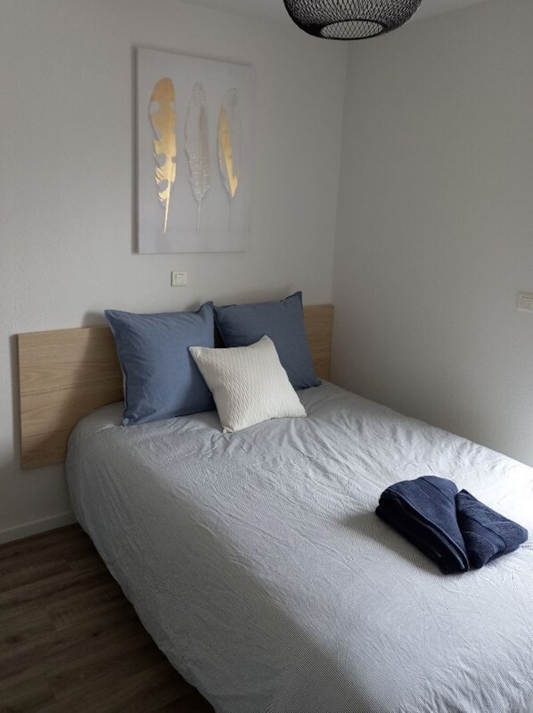 1 camera, una scrivania, insonorizzazione, ferro/asse da stiro