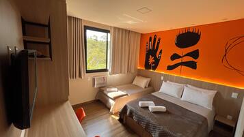 Suíte Triplo Calcita Laranja | Roupas de cama premium, camas com colchões pillow-top