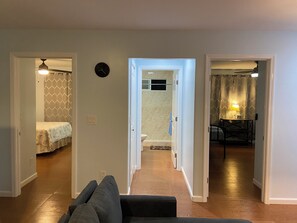 2 bedrooms, iron/ironing board, travel crib, free WiFi