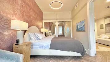 Căn hộ Deluxe | 1 phòng ngủ, bộ trải giường bằng vải cotton Ai Cập