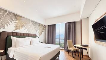 Quarto casal luxo, vista para a montanha | 1 quarto, quartos à prova de som, Wi-Fi de cortesia