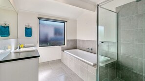Bathtub, hair dryer
