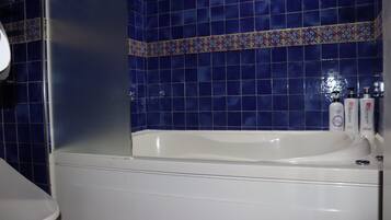 Free toiletries, hair dryer, bathrobes, slippers