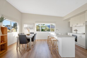 Fridge, microwave, dishwasher, toaster