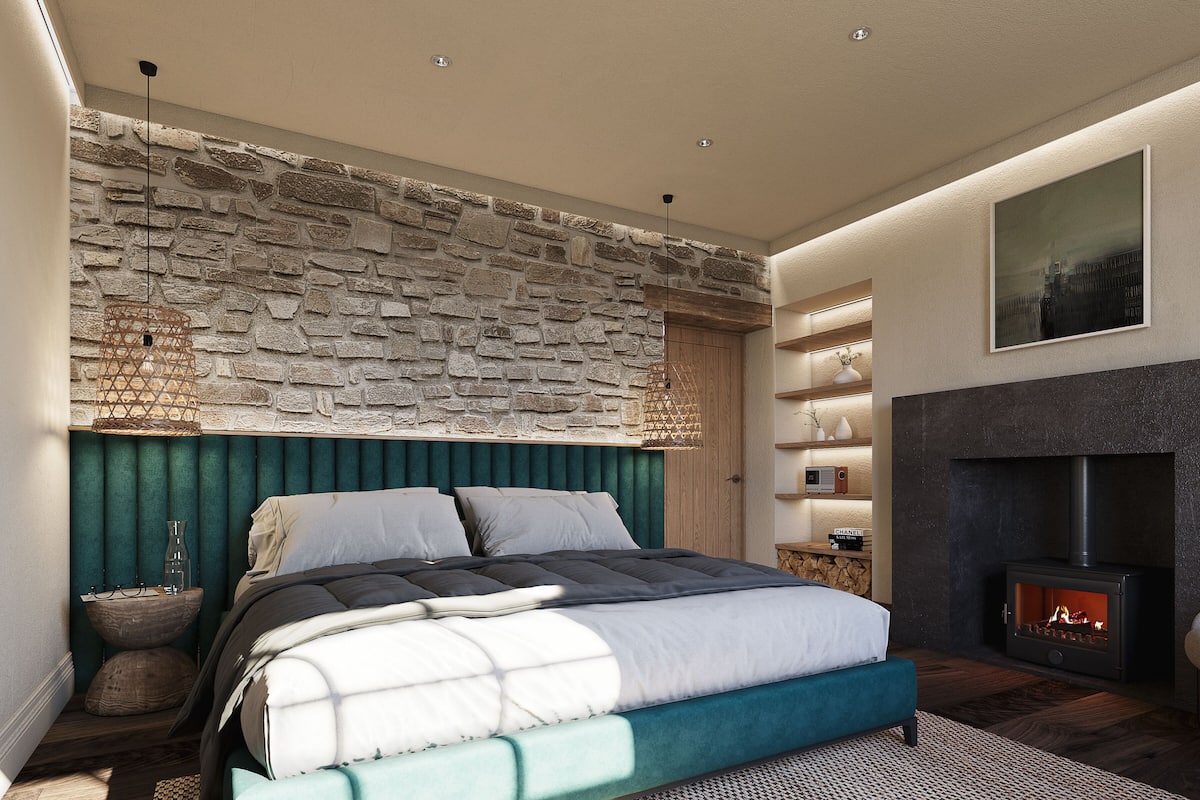 Quarto casal luxo, 1 cama King, para não fumantes, vista para o porto | Frigobar (abastecido com itens grátis), cofres nos quartos, escrivaninha