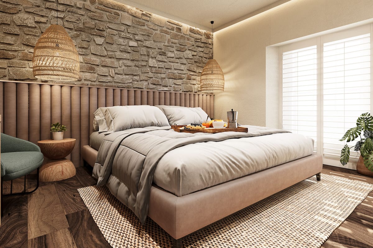Quarto casal luxo, 1 cama King, para não fumantes, vista para o porto | Frigobar (abastecido com itens grátis), cofres nos quartos, escrivaninha