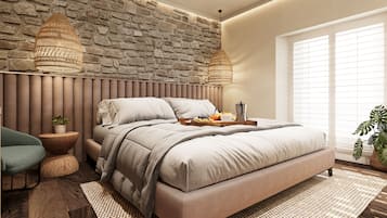 Deluxe Double Room, 1 King Bed, Non Smoking, Harbor View | Free minibar, in-room safe, desk, laptop workspace