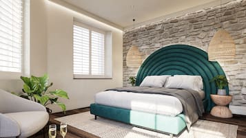 Deluxe Double Room, 1 King Bed, Non Smoking, Harbor View | Free minibar, in-room safe, desk, laptop workspace