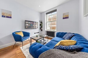 Living area - Stunning flat in Westminster with AC (London)